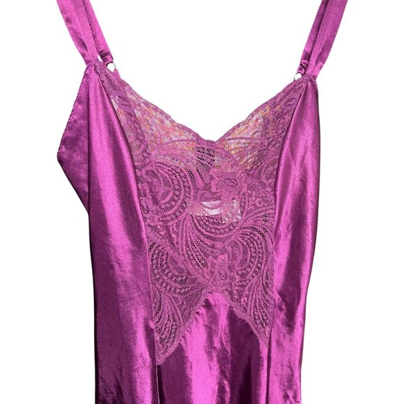 Vintage Victorias Secret Gold Label Maxi Slip Dress Purple S Whimsygoth‎ Vampire - Picture 4 of 10
